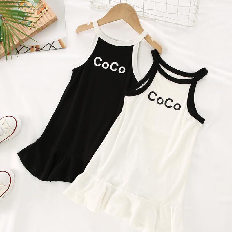 Váy Đầm Hai Dây Thiết Kế Cho Bé Gái Size Đại CoCo (10-40kg) Vải Cotton 4c 100%