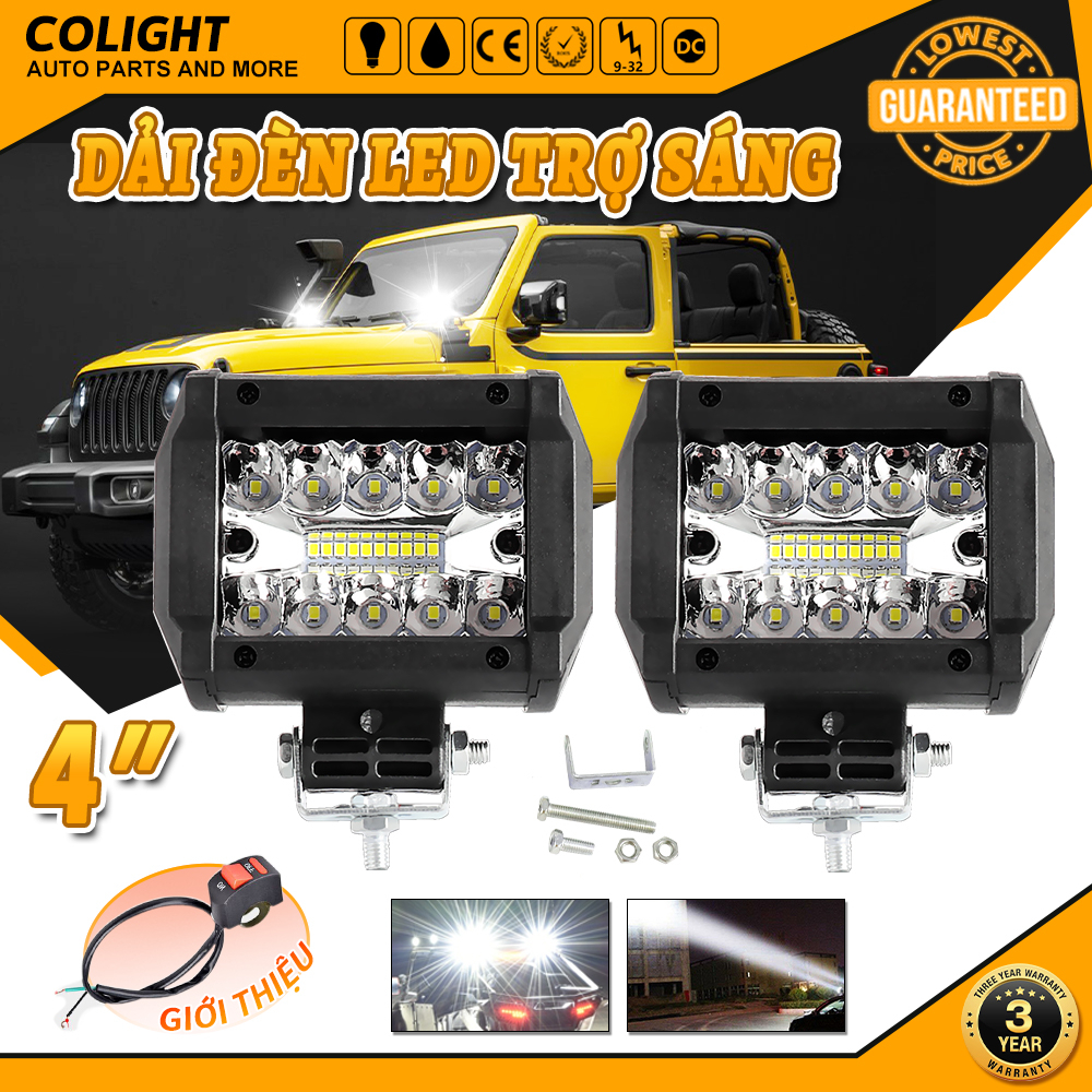 COLIGHT 1 Đèn Trợ Sáng 60W Đèn Pha Ô Tô Họa Tiết Rằn Ri Nét Ta 016RAR 12V 24V Led với chuyển đổi miễn phí