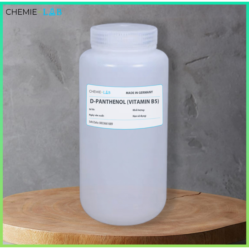 50-500g Hoạt chất dưỡng ẩm, phục hồi Vitamin B5 (D-Panthenol) - Nguyên liệu mỹ phẩm