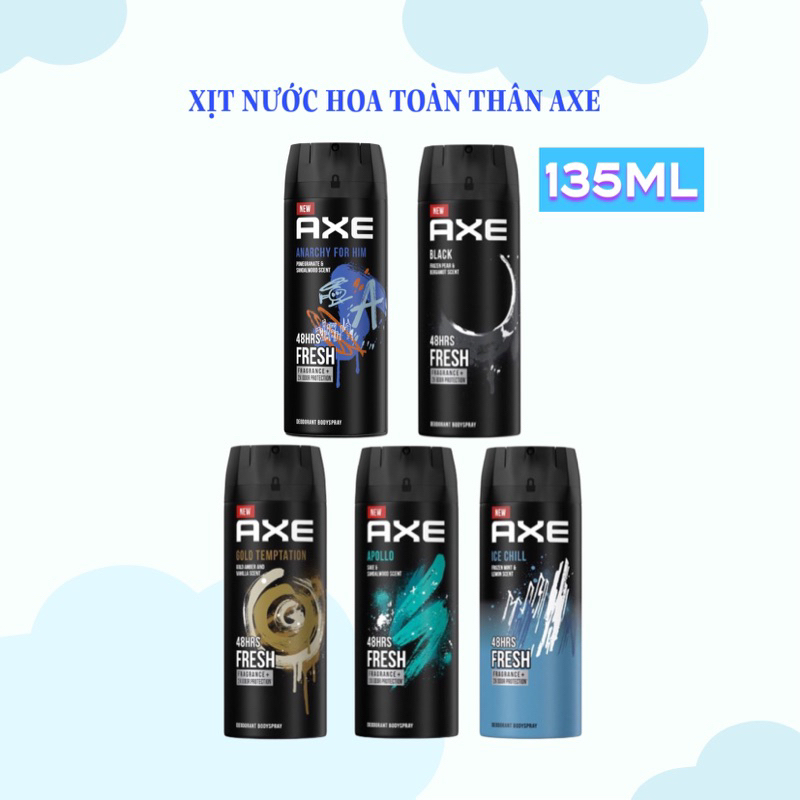 [Chính hãng] Xịt nước hoa nam toàn thân AXE 135ml