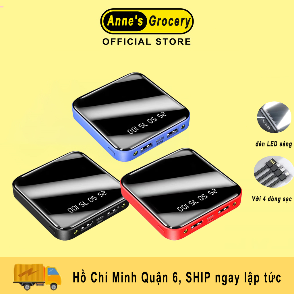 Sạc dự phòng mini sạc nhanh 8000/20000mha sạc dự phòng siêu mỏng di động dung lượng lớn