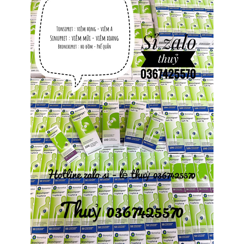 Siro Bionorica Sinupret - Tonsipret -Bronchipret của Đức cho bé