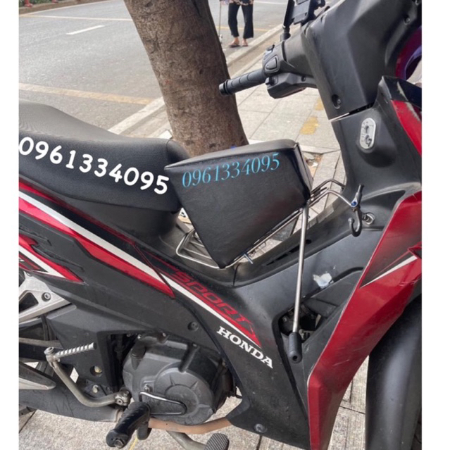 Ghế nệm ngồi xe máy cho bé xe Sirius, Future,wave.Future. Kèm gác chân. Ghế dành cho xe số