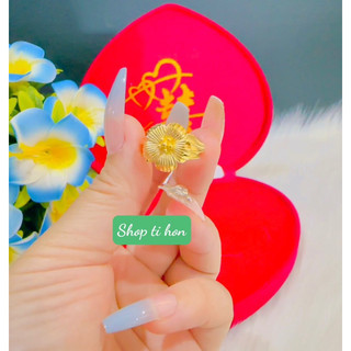 Nhẫn hoa dát vàng 24 cao cấp mẫu mới về