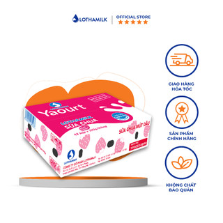 Thùng 48 Hộp Sữa Chua Ăn Lothamilk Mứt Dâu 100g