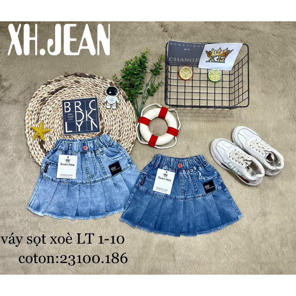 CHÂN VÁY JEAN BÉ GÁI XẾP LY ĐẸP CAO CẤP SÀNH ĐIỆU NHIỀU MẪU SIZE NHỎ CHO BẾ TỪ 12 ĐẾN 28 KG happykids97.store