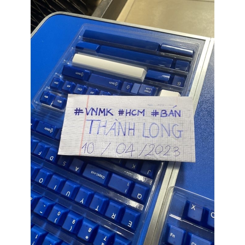 Keycap NewBlue cấu trúc 2 tầng ABS mixed PC Profile Cherry Double Shot 138 nút - Kèm ảnh thật