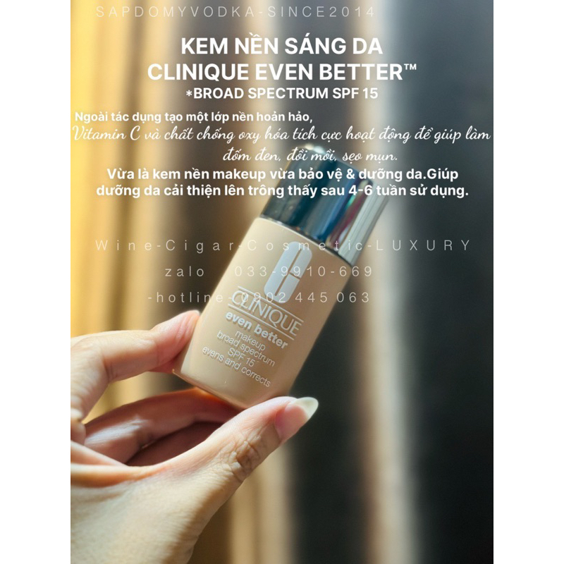 KEM NỀN SÁNG DA CLINIQUE EVEN BETTER, 30ML Fullbox