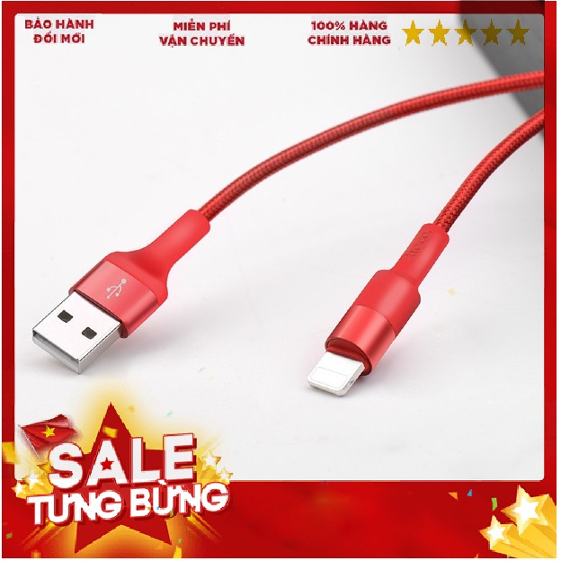 Cáp sạc nhanh cho ai phôn, truyền dữ liệu Hoco X26 Dài 1M - bảo hành chính hãng