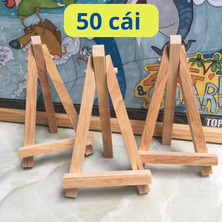 Set 50 cái giá để tranh mini, giá gỗ mini, giá gỗ để card, giá vẽ để tranh ảnh hình ảnh