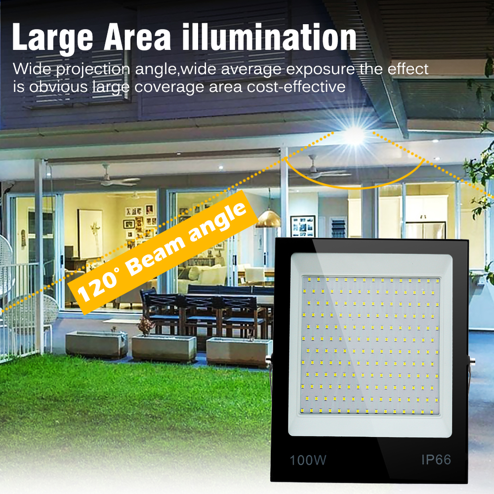 HUNTA Đèn 50W 100W 150W 200W đèn pha led ngoài trời,Siêu sáng và không thấm nước IP66
