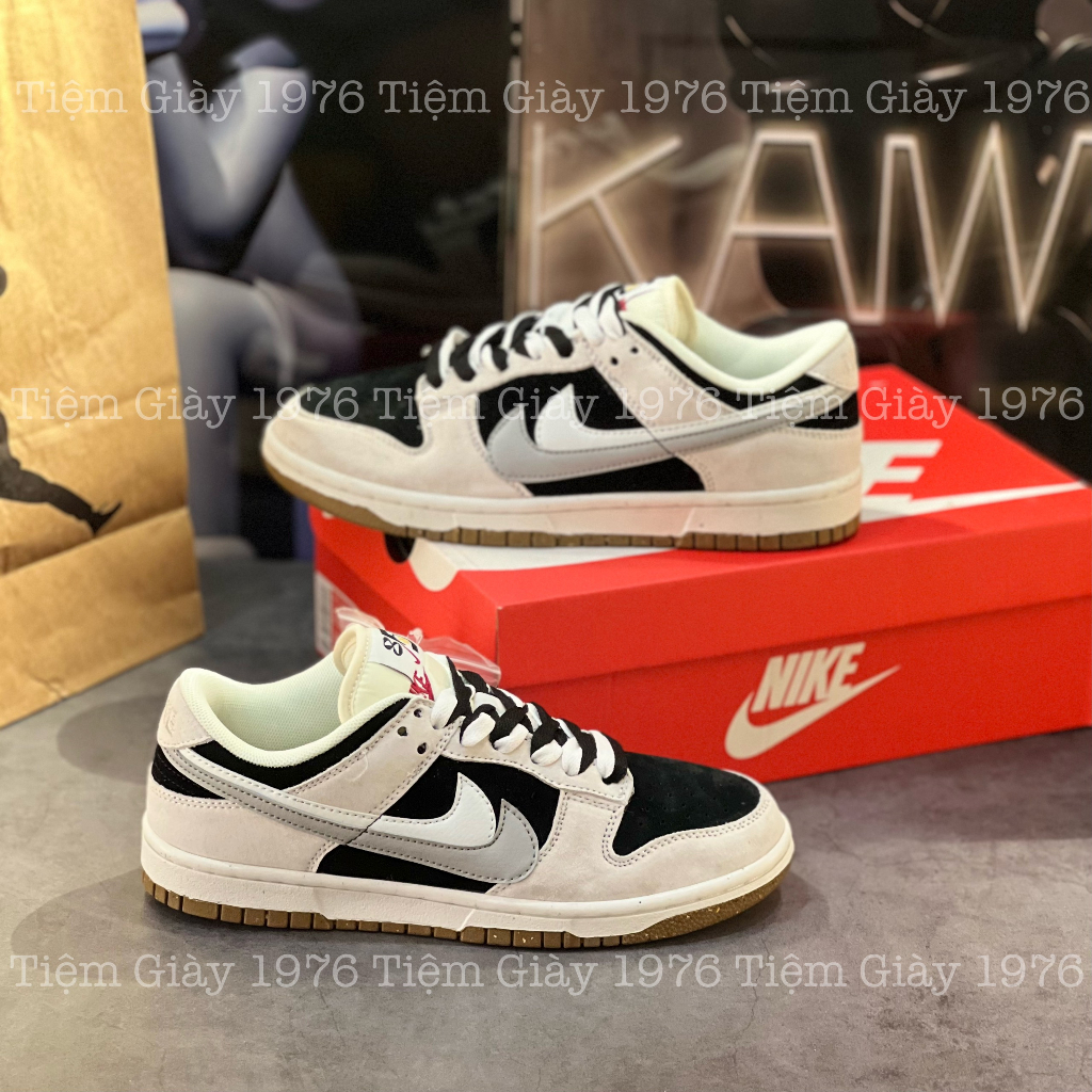 Giày Thể Thao SB Low 85 Grey White SB Dunk Xám Đen Da Lộn