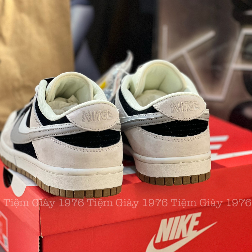 Giày Thể Thao SB Low 85 Grey White SB Dunk Xám Đen Da Lộn