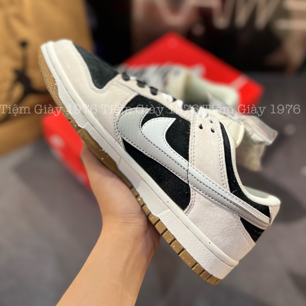 Giày Thể Thao SB Low 85 Grey White SB Dunk Xám Đen Da Lộn