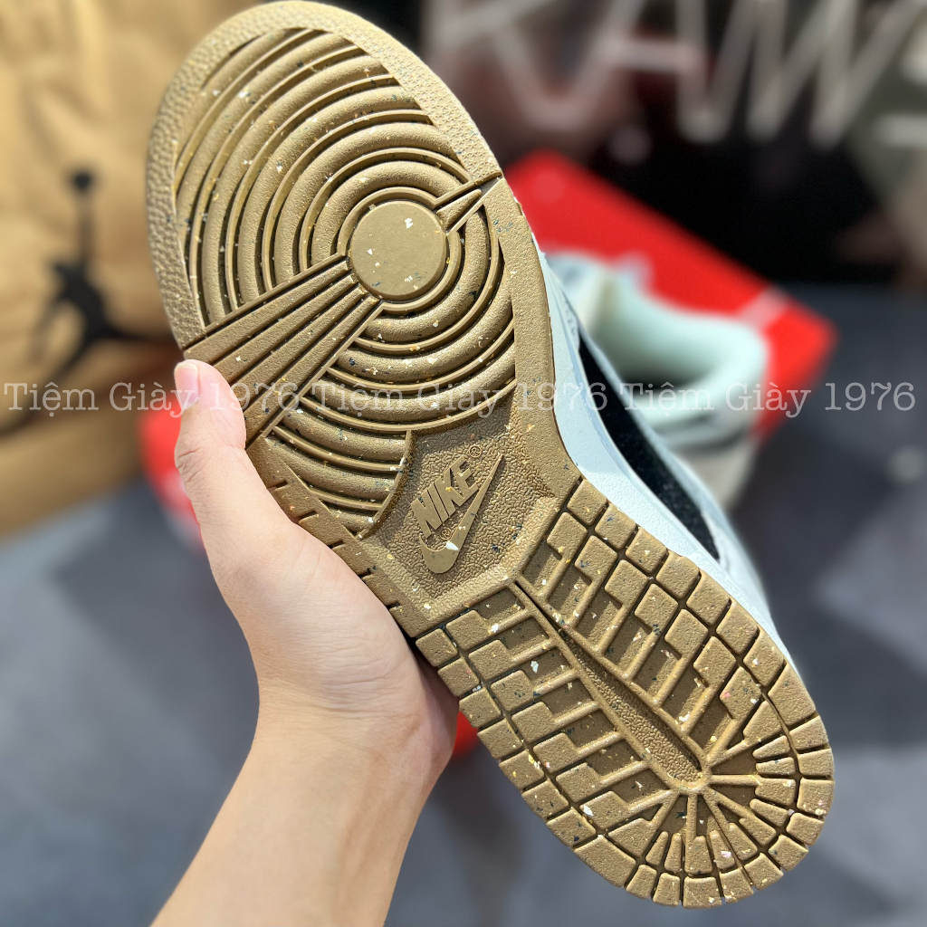 Giày Thể Thao SB Low 85 Grey White SB Dunk Xám Đen Da Lộn