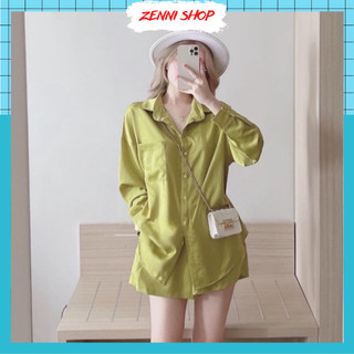 Set bộ nữ đi biển, set đũi nữ áo sơ mi tay dài kèm quần short chất đũi tơ màu trơn siêu xinh.