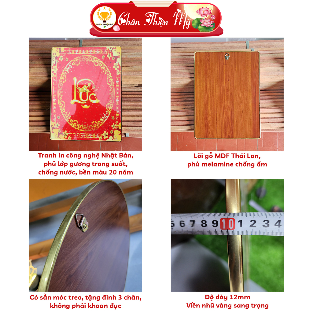 Tranh Phật Treo Tường Tráng Gương Phật Thích Ca CHÂN THIỆN MỸ, Quà Tặng, Trang Trí Phòng Thờ CPTC-D1-001