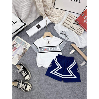 Đồ bộ bé trai - bộ thun Paris bé trai