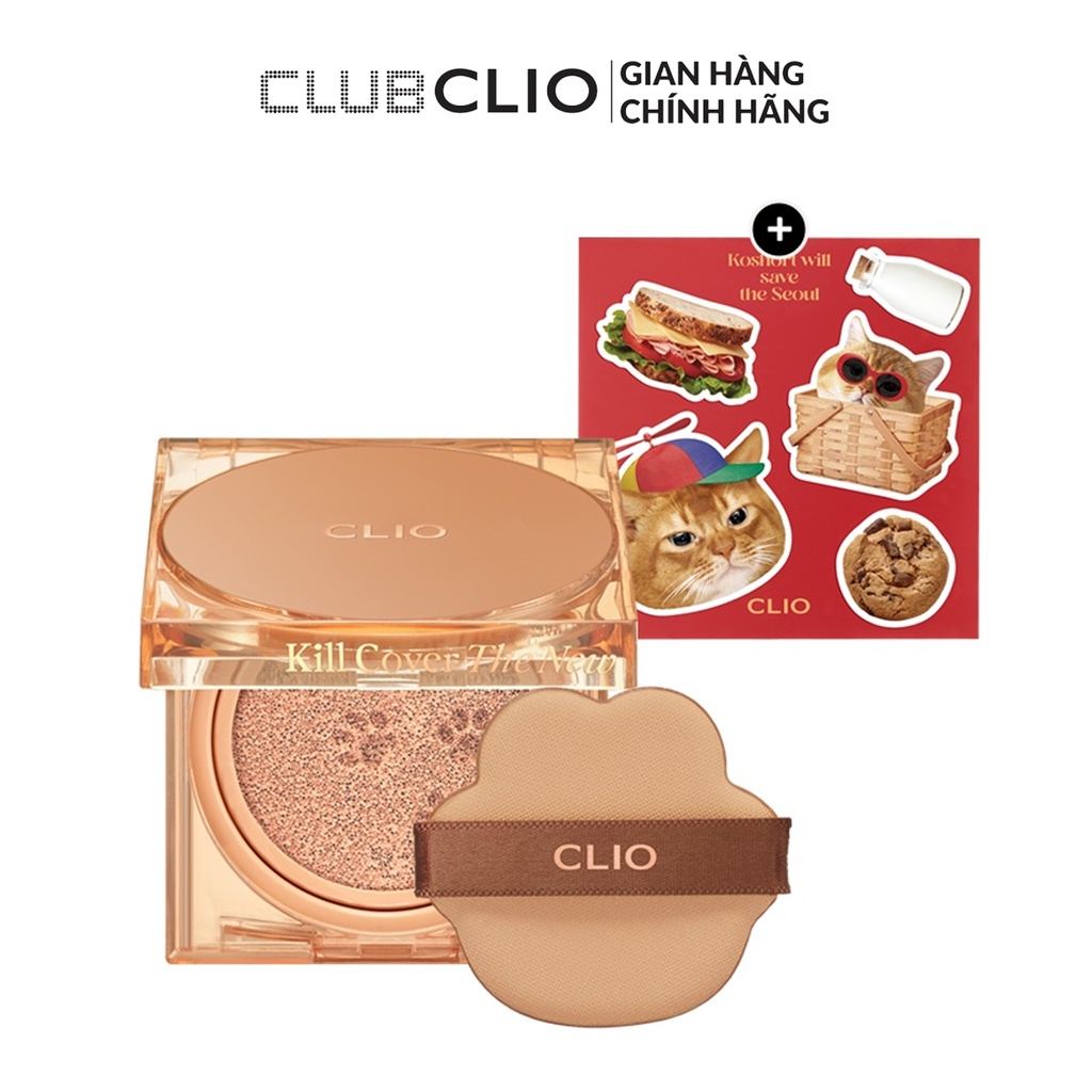 (HSD-T5/2024)Combo 2 Phấn Nước Che Khuyết Điểm Clio 15g (Kill Cover Màu 3 kèm lõi+sticker,Kill Cover Founwear Màu 5)