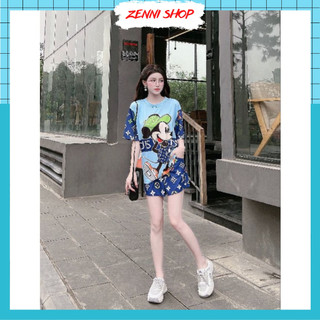 Bộ đùi bigsize nữ, đồ thun lạnh nữ form rộng in họa tiết 3d chất thun co giãn đủ size 45-70kg.