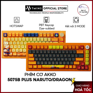 Bàn phím cơ Không dây AKKO 5075B Plus Dragon Ball Super Goku / Naruto - Hàng chính hãng
