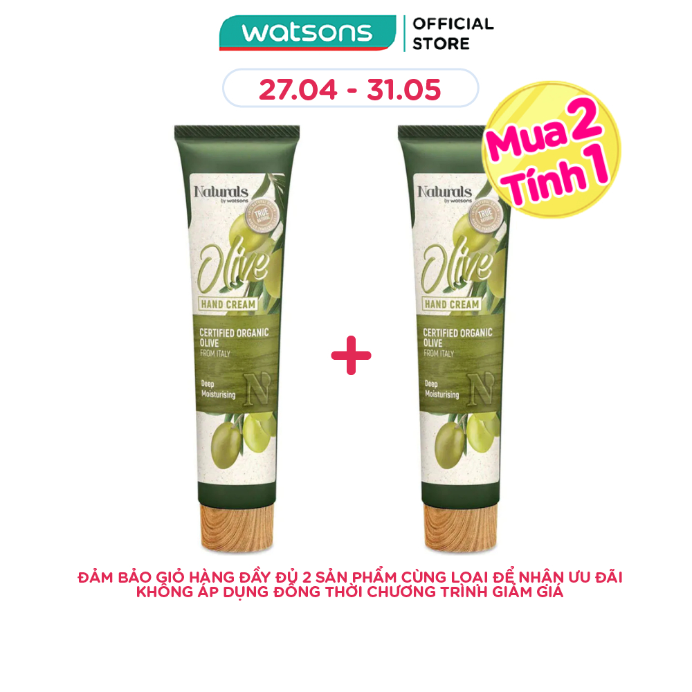 Kem Dưỡng Tay Naturals By Watsons True Natural Chiết Xuất Olive 30ml
