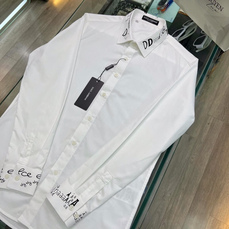 ⚡️[Hight Quality] Hàng Có Sẵn!!Sơ Mi Đôn Chề-Sơ Mi D.G Họa Tiết Chữ Kí Đơn Giản Sang Trọng Hàng Loại 1 Chất Liệu Cao Cấp