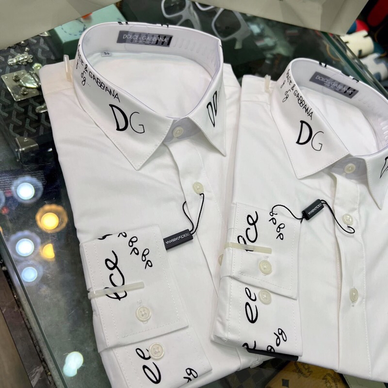 ⚡️[Hight Quality] Hàng Có Sẵn!!Sơ Mi Đôn Chề-Sơ Mi D.G Họa Tiết Chữ Kí Đơn Giản Sang Trọng Hàng Loại 1 Chất Liệu Cao Cấp