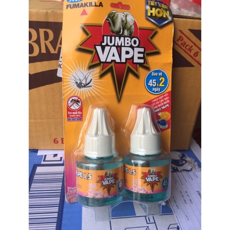BỘ ĐÔI CHẤT XÔNG ĐUỔI MUỖI JUMBO VAPE