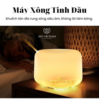 Máy xông tinh dầu trụ trong 500ml, máy khuếch tán tinh dầu, xông phòng ngủ