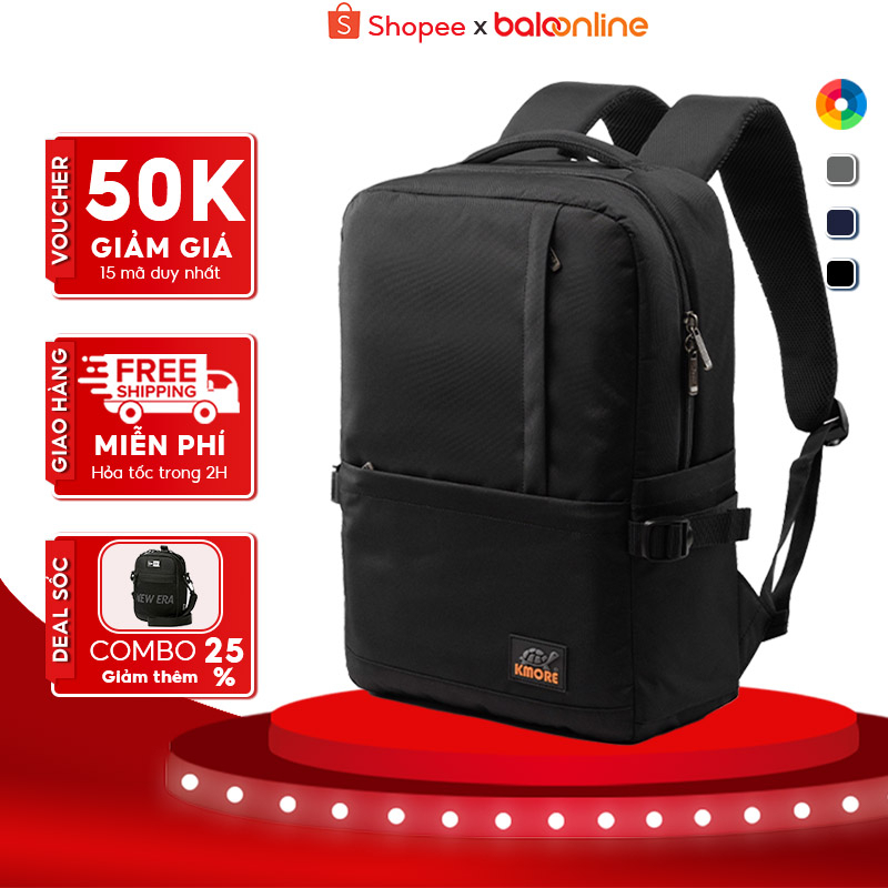 Balo Laptop Kmore The Jasper 15.6 Inch Chất Liệu Polyester Chống Nước, Balo Thời Trang Cao Cấp