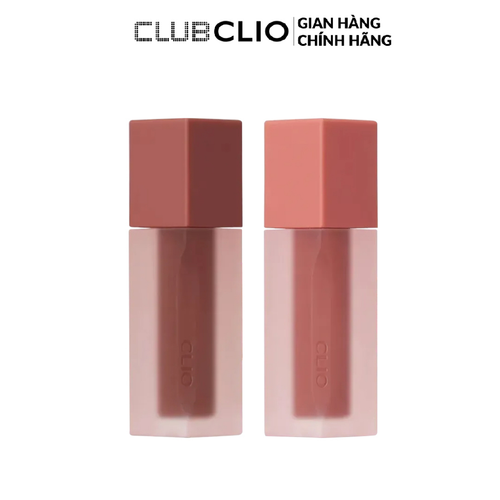 (HSD-T5/24)Combo 2 Son Kem Lì Clio Chiffon Blur Tint Mini 1.3g (Màu 03 RASPBERRY BURN,02 CORAL CLAY)