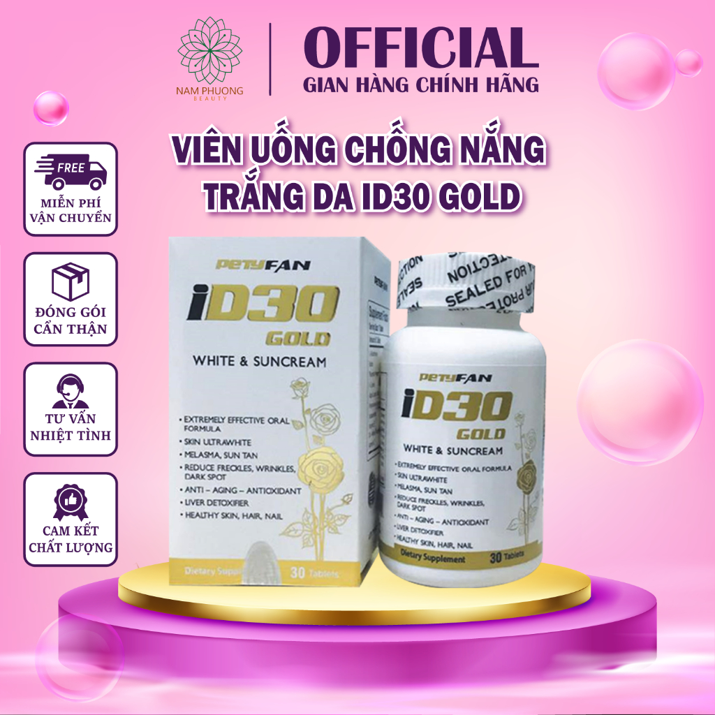 Viên uống chống nắng trắng da ID30 GOLD