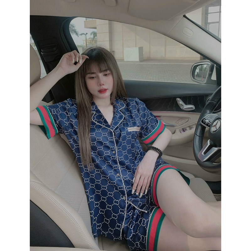 Pijama GUCCI Xanh Cộc Với Mùa Này Thì Chỉ Có MÁT - QUẢNG CHÂU CAO CẤP , vô trang em xem thêm mẫu MC Oi
