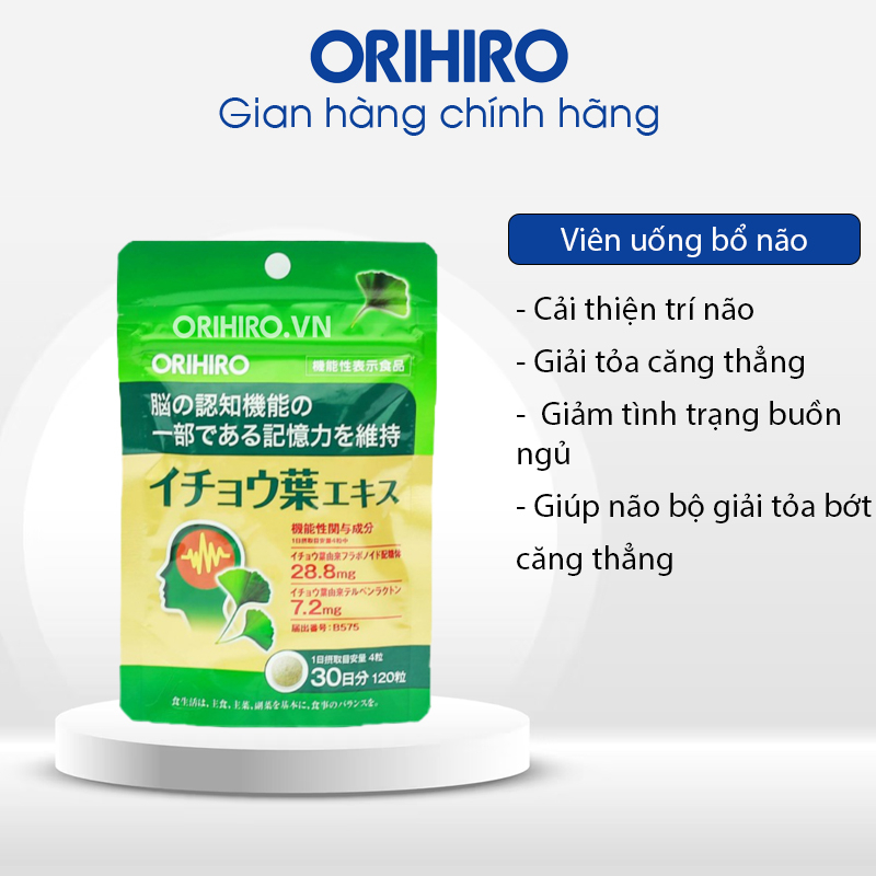 Viên uống bổ não Orihiro Ginkgo Biloba 120 viên