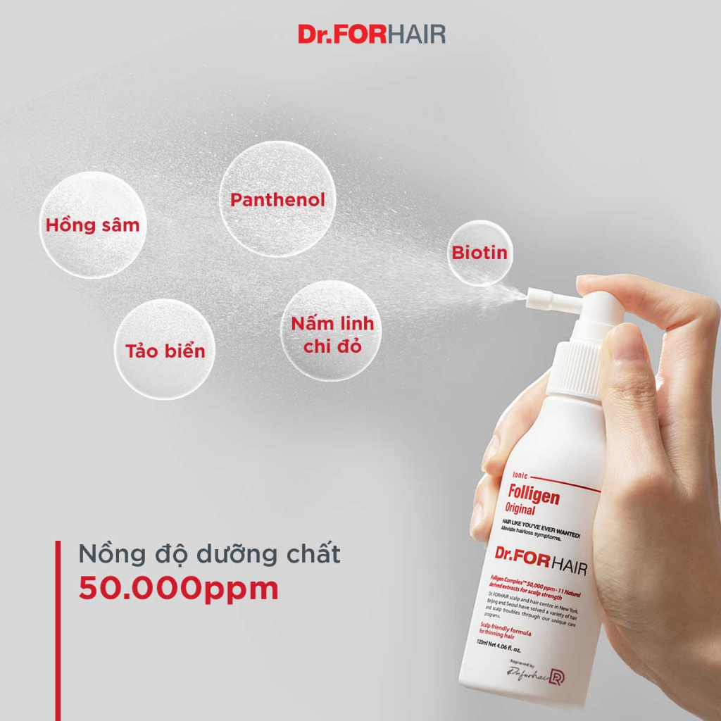 Combo gội dưỡng hỗ trợ mọc tóc giảm rụng tóc nuôi dưỡng da đầu Dr.FORHAIR Original Shampoo x Tonic Original