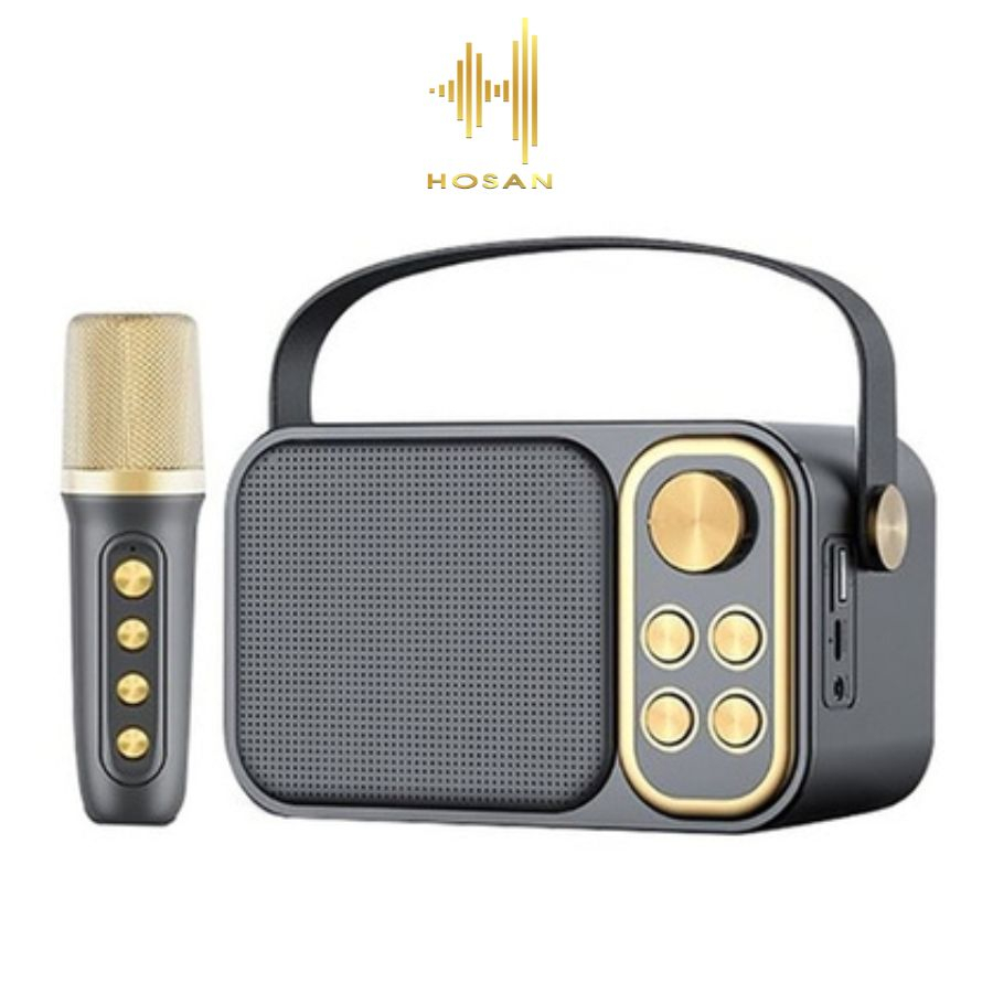 Loa Bluetooth Karaoke HOSAN su-yosd YS103 ( YS-103 ) chất liệu nhựa cao cấp, công suất 6W và micro không dây