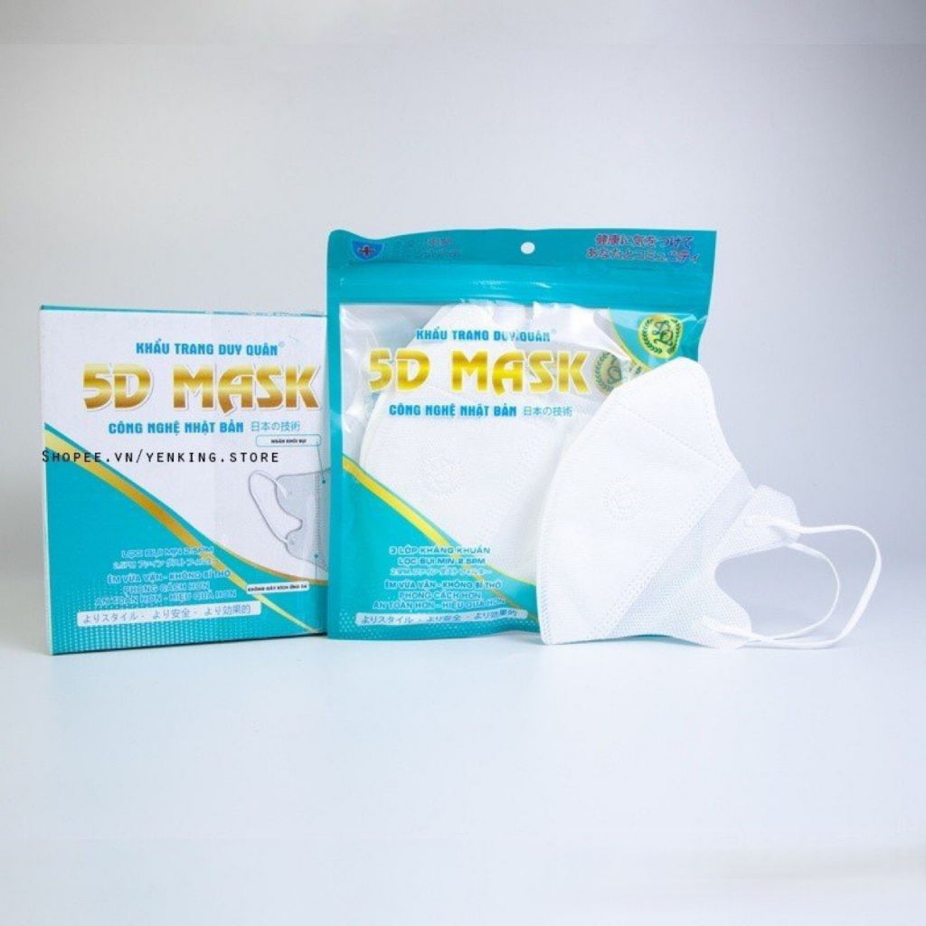 Khẩu Trang 5D Duy Quân Hàng Chính Hãng, Chống Bụi và Kháng Khuẩn