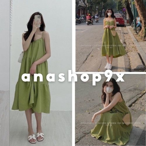 Đầm babydoll maxi đi biển style hàn quốc ANASHOP9X