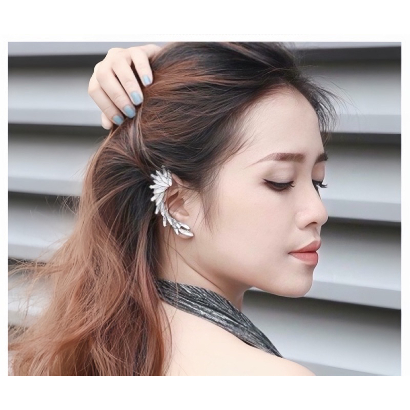 khuyên tai vành hotgirl, bông tai đính đá dạng vành, phụ kiện trang sức nữ Hari korea accessories