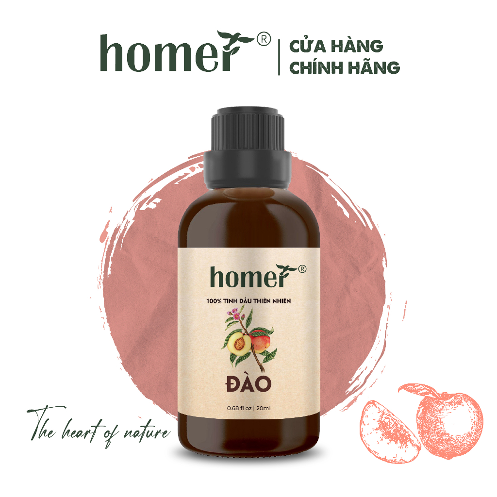 Tinh dầu Đào Homer giá dùng thử- Peach Essential Oil - đạt chuẩn chất lượng kiểm định