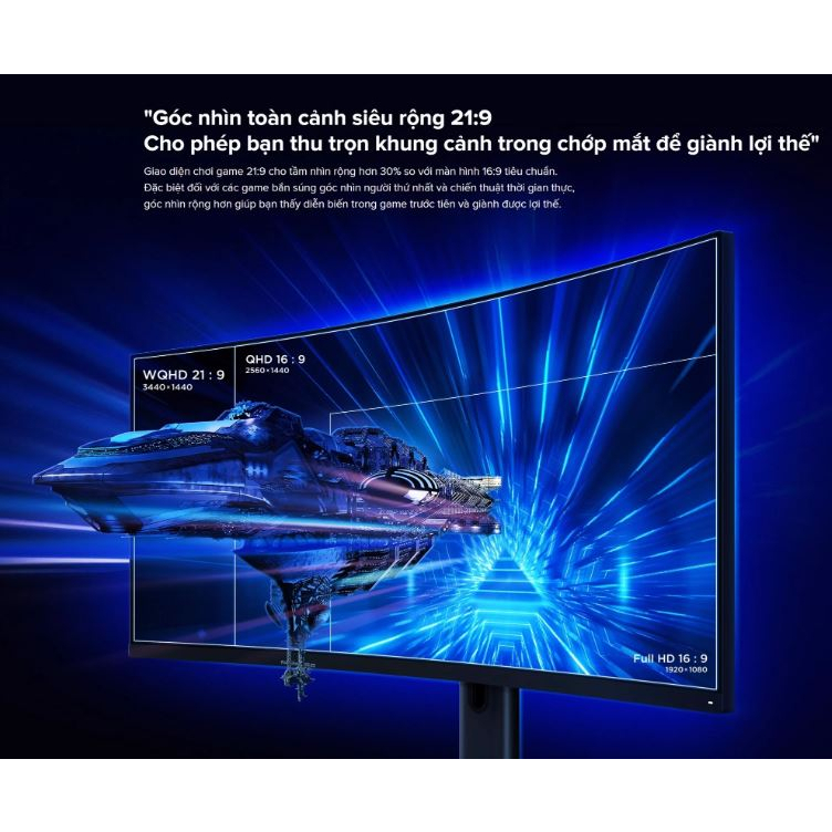 Màn Hình Cong Redmi 30inch/ Xiaomi 34 Inch Ultrawide, 21:9, 144Hz /200hz Gaming, Thiết Kế, Văn Phòng