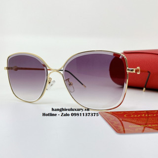 Kính Nữ Cartier Tím Khói 1 Cầu Ngang Cao Cấp CR003