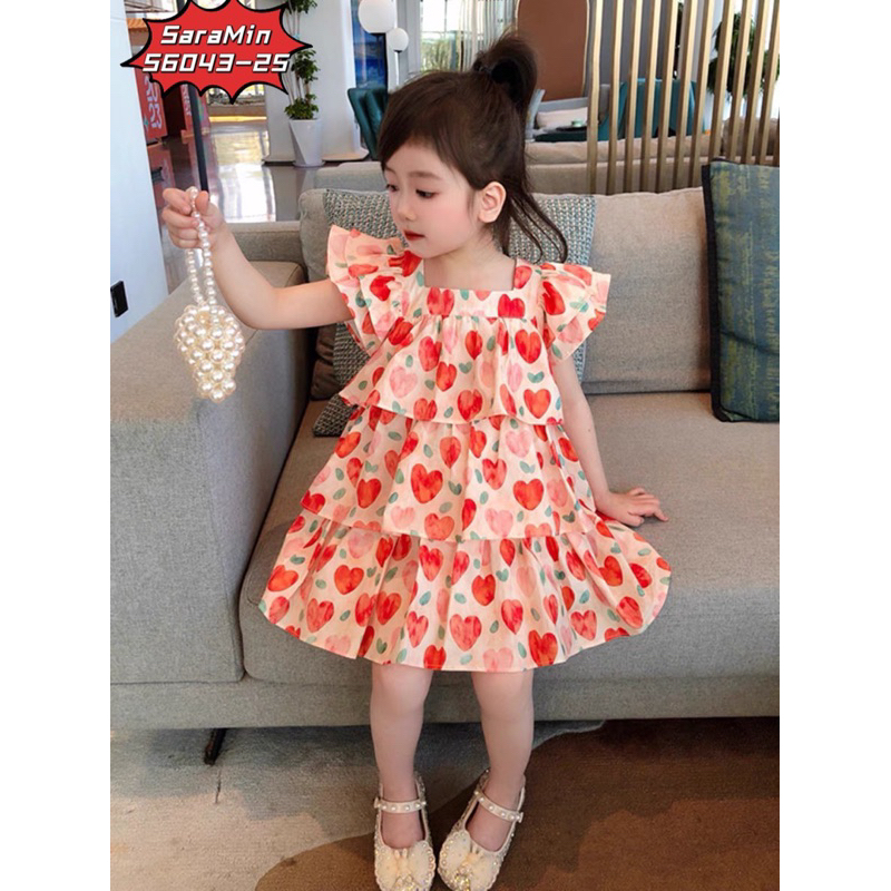 ‼️SALE SỐC‼️VÁY 3 TẦNG HOẠ TIẾT TRÁI TIM CHẤT VẢI ĐẸP KHÔNG NHĂN