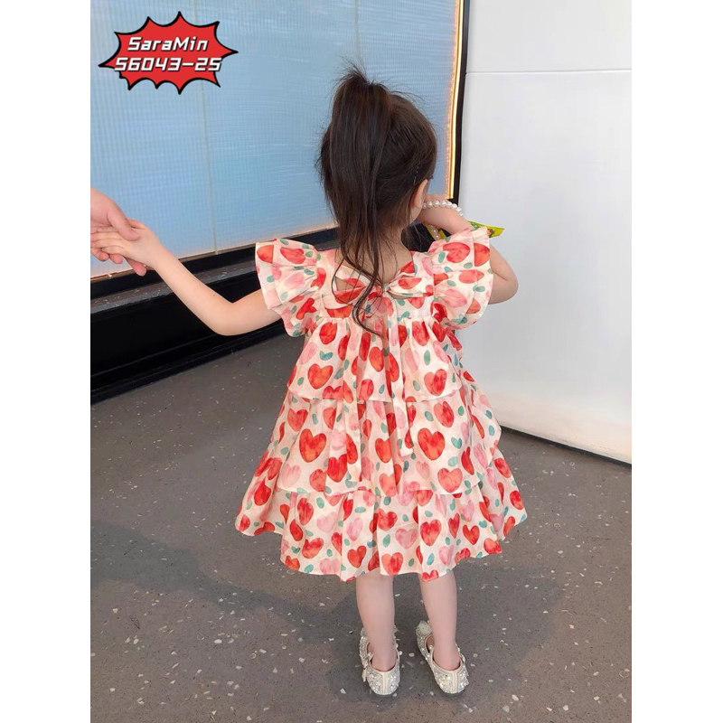 ‼️SALE SỐC‼️VÁY 3 TẦNG HOẠ TIẾT TRÁI TIM CHẤT VẢI ĐẸP KHÔNG NHĂN