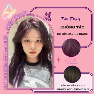 Thuốc Nhuộm Tóc Màu TÍM THAN - KHÔNG TẨY | haniehair thuốc nhuộm tóc tại nhà