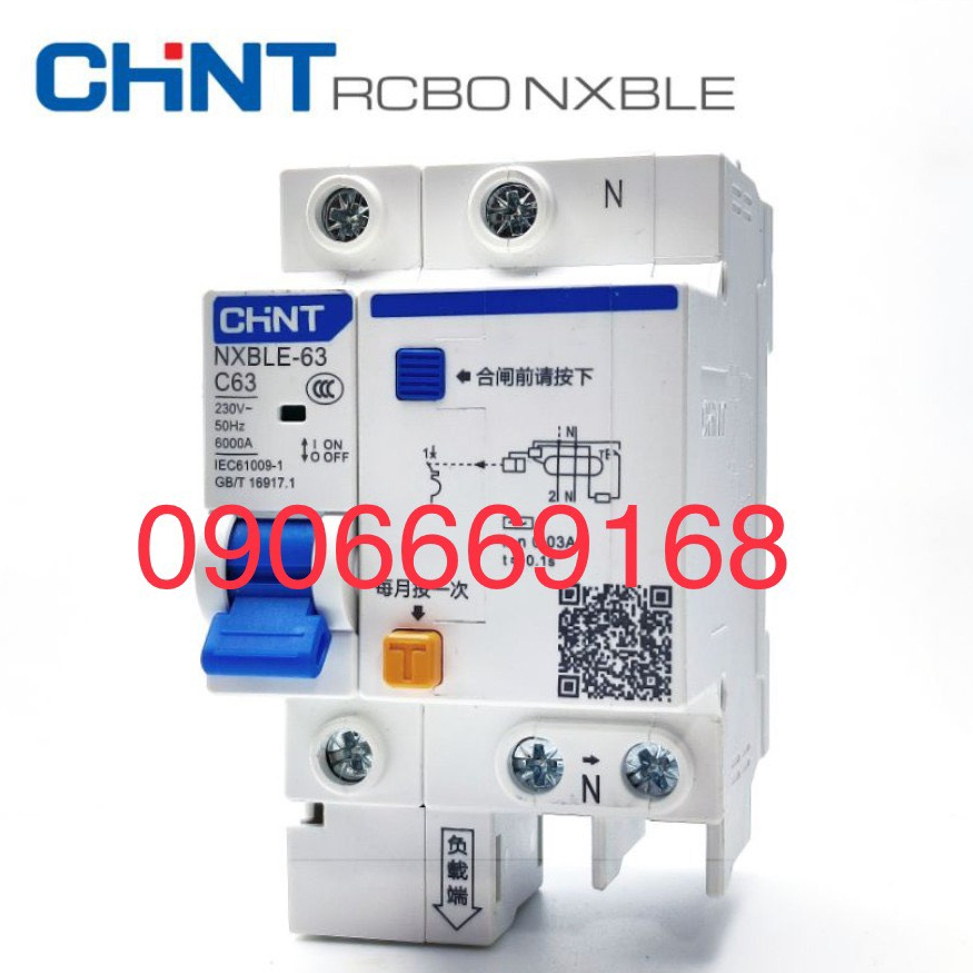 Aptomat Chống Giật RCBO CHINT NXBLE-32 1P+N (Chính Hãng)