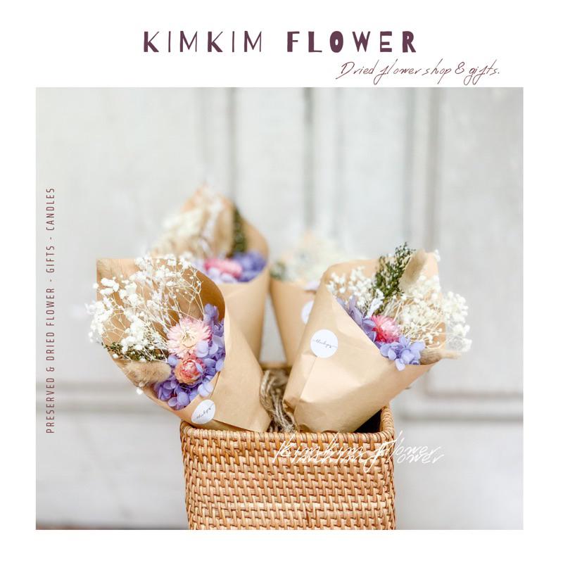 bó hoa khô vintage , hoa khô cầm chụp ảnh, decor, hoa khô vĩnh cửu tặng sinh nhật