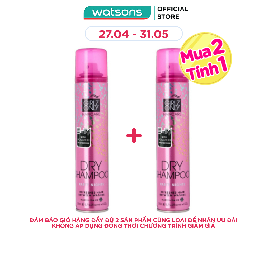 Dầu Gội Khô Girlz Only Party Nights 200ml - Hương Hoa Quyến Rũ