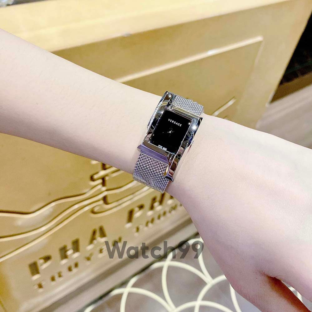 Đồng hồ nữ V.e.r.s.a.c.e Greca Icon case chữ nhật cách điệu trẻ trung dây mesh nhuyễn mềm mại lên tay rất thích | BigBuy360 - bigbuy360.vn